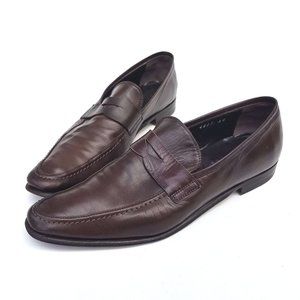 Rocco P. Barneys New York Calf Mahogany Loafers
